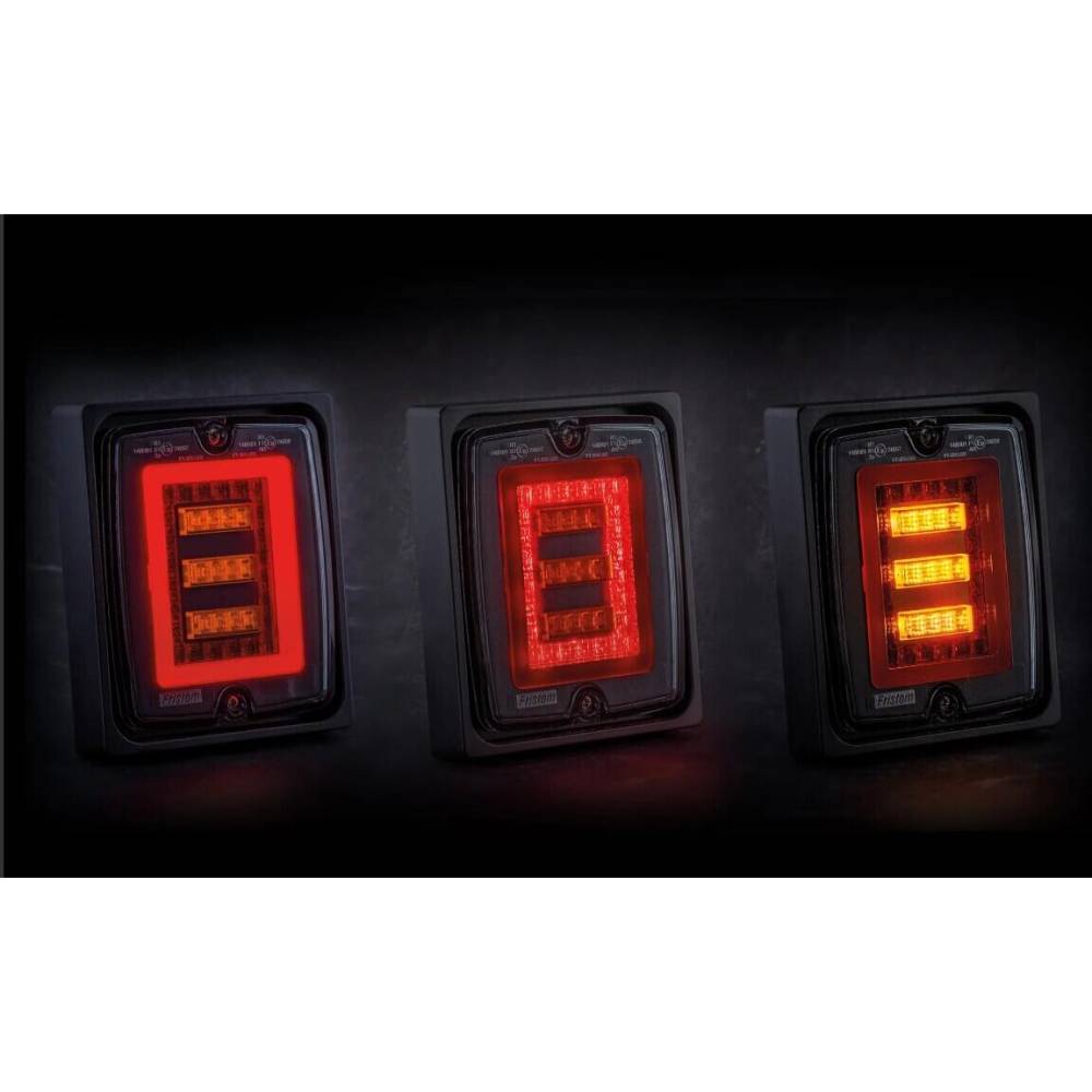 Lampa stop 127x151, 3 functii, LED, 12/24V, incastrabila, fara rama, FT-323 LED Fristom