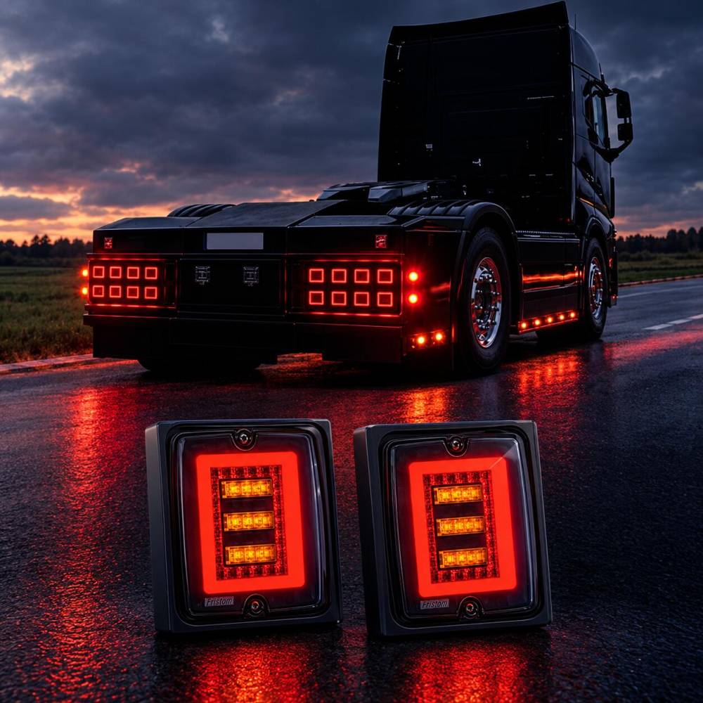 Lampa stop 127x151, 3 functii, LED, 12/24V, incastrabila, fara rama, FT-323 LED Fristom