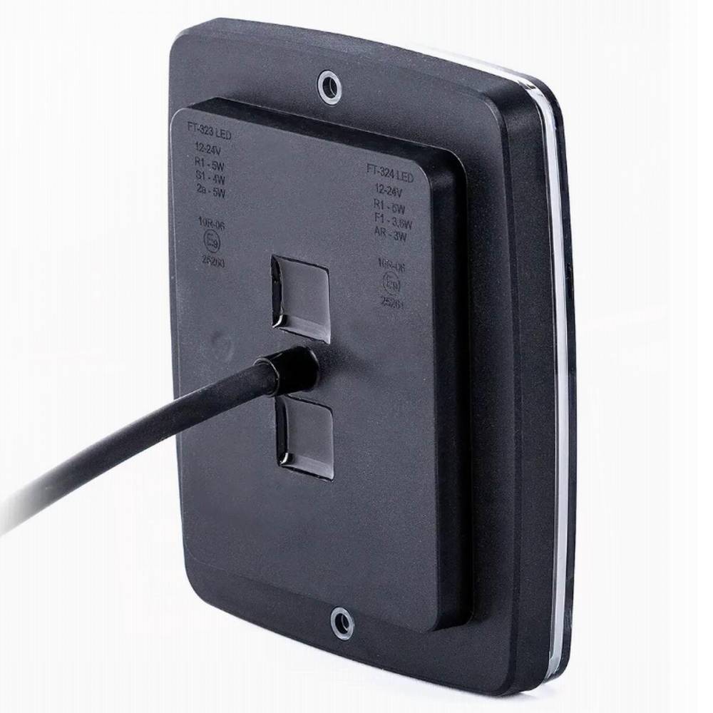 Lampa stop 127x151, 3 functii, LED, 12/24V, incastrabila, fara rama, FT-323 LED Fristom