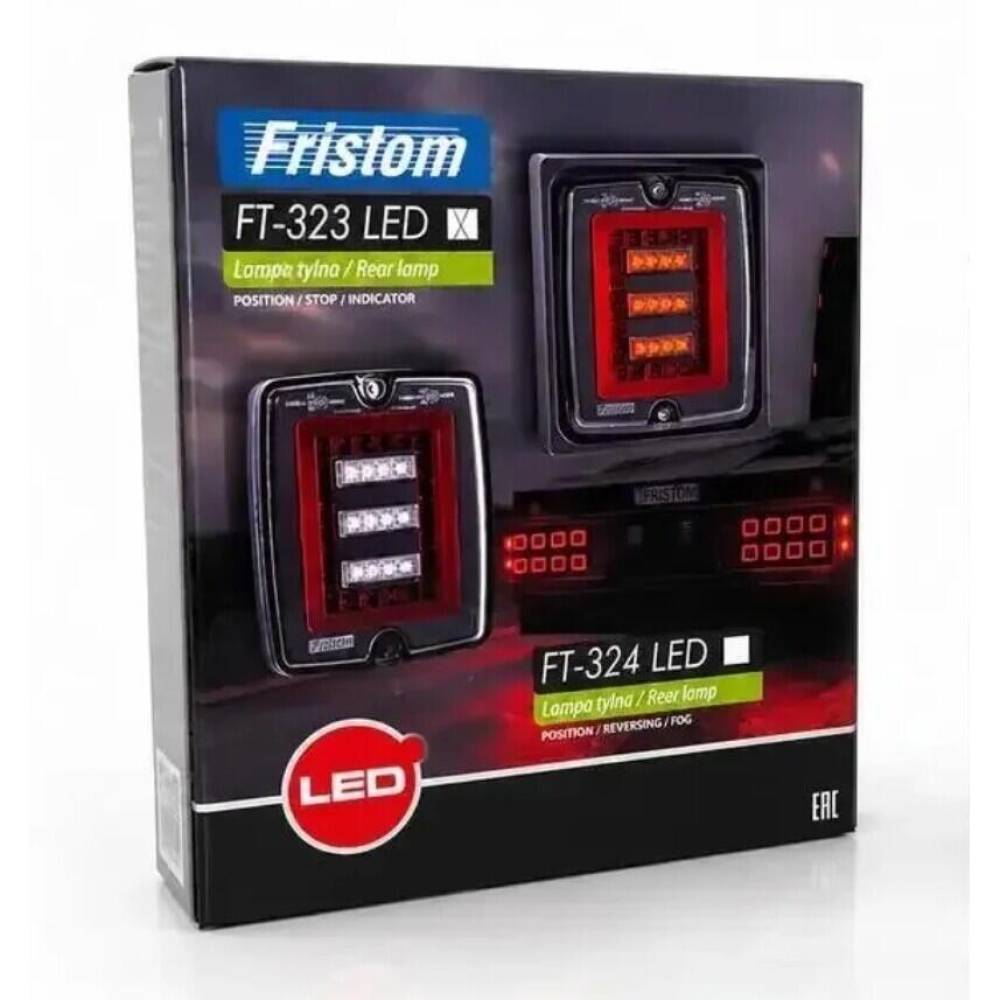 Lampa stop 127x151, 3 functii, LED, 12/24V, incastrabila, fara rama, FT-323 LED Fristom