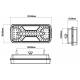 Lampa spate 220x100 6 functii, LED neon, cu mers inapoi, numar, catadioptru si modul antieroare, 10-30V, cu cablu, X-SPIDER L2427, TruckLed  