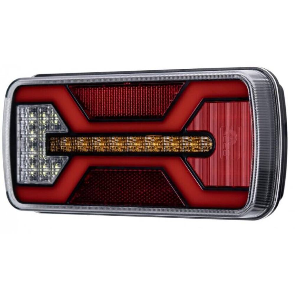 Lampa spate 220x100 6 functii, LED neon, cu mers inapoi, numar, catadioptru si modul antieroare, 10-30V, cu cablu, X-SPIDER L2427, TruckLed  