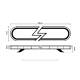 Girofar transversal 916x35x42cm, SLIM 1 side, 12/24V, 37w, 72Led, XA2 BLK0037-2
