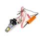 Set 2 becuri, semnalizator+DRL 12-24V PY21W cu adaptor Bau 15s, Galben si Alb CANBUS AMIO 05005